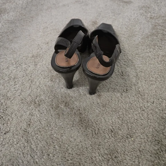 Nine West Dark Brown Women's Shoes Pre-owed Size 8. 4 Inch Heel. - Picture 5 of 8